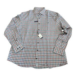 Johnnie o Frank Mens Casual Button Up Plaid Gingham shirt